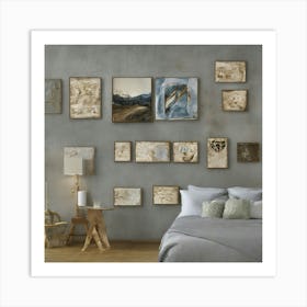 Gallery Wall In A Bedroom Art Print