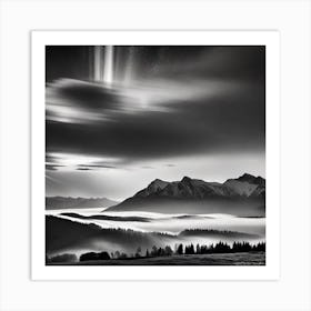 Night In The Mountains Art Print