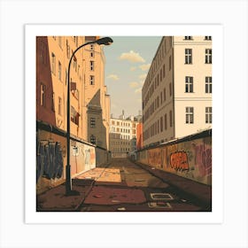 Berlin Wall Graffiti Alley Art Print