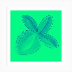 Lemon Green Bright 2 Art Print