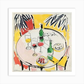 Wine Lunch Matisse Style 1 Art Print