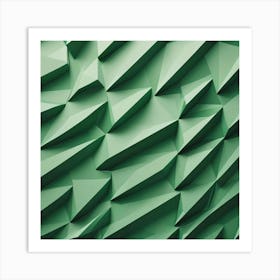 Abstract Green Wall 1 Art Print