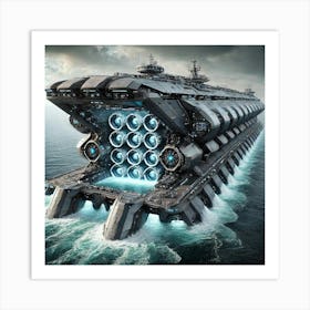 A High Tech, Sci Fi Scene Showing The Leviathan Ts Art Print