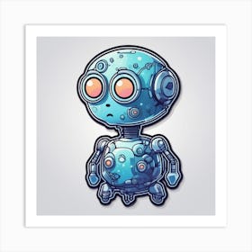 Robot With Eyes 1 Art Print