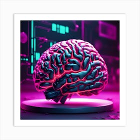 Brain On A Pedestal Art Print