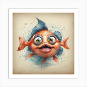 Funny Fish Art Print