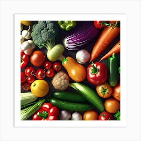 Colorful Vegetables 6 Art Print