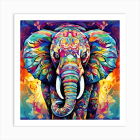 Elephant Painting 10 Art Print
