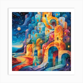 City At Night Art Print