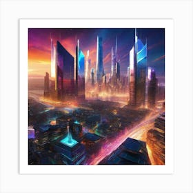 Futuristic Cityscape 119 Art Print