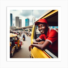 Nigerian Taxi Driver Art Print