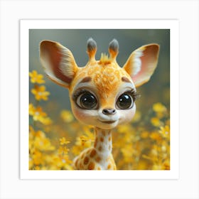 Giraffe 7 Art Print