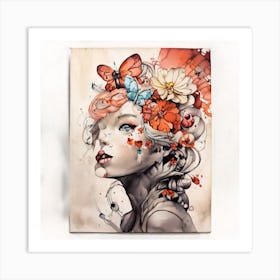 Butterfly Girl Art Print