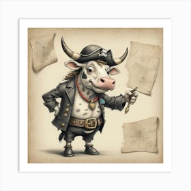 Pirate Cow 4 Art Print