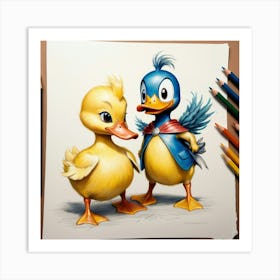 Ducky And Ducky 1 Art Print