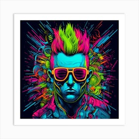 Neon Man Art Print