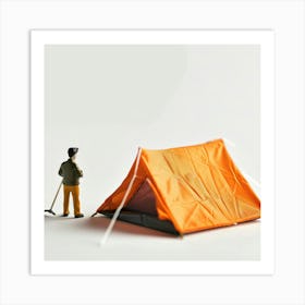 Man With A Tent Art Print