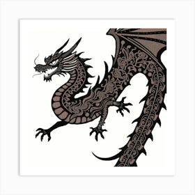 Dragon Tattoo 2 Art Print