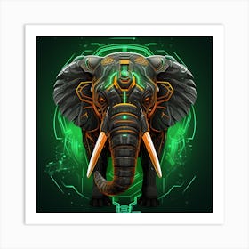 Futuristic Elephant Art Print