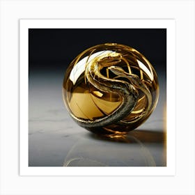 Golden Snake 3 Art Print