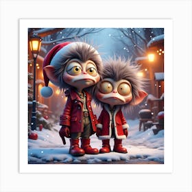 Christmas Elves 13 Art Print