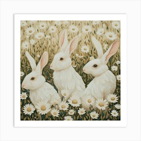White Rabbits Fairycore Painting 3 Art Print