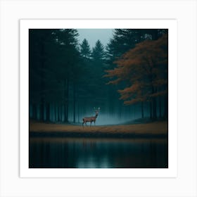 Deer In The Forest 1 Art Print