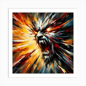 Abstract Explosion of Anger Art Print