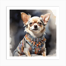 Chihuahua painting art Art Print