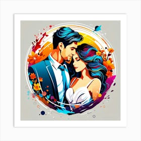 Creative Love And Relationship Illustration 64 Art Print