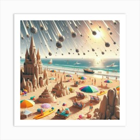 Asteroid Beach Art Print