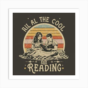 Cool is Reading books Art Print