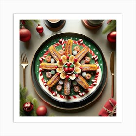 Christmas Sweet Banana Dessert Art Print