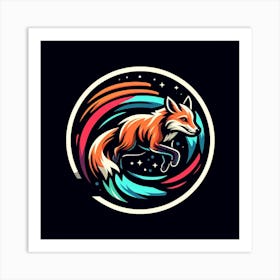 Fox In Space Art Print