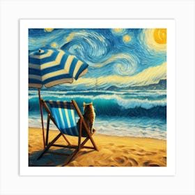 Starry Night At The Beach Art Print