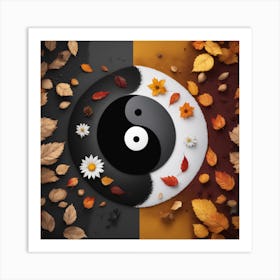 Yin And Yang Symbol Art Print