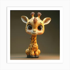 Cute Giraffe 3 Art Print