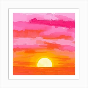 Sunset Painting 2 Art Print