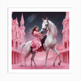 Pink Horse Art Print