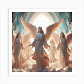 Angels In The Clouds Art Print