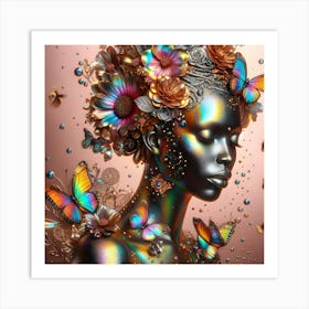 Holographic Woman 2 Art Print