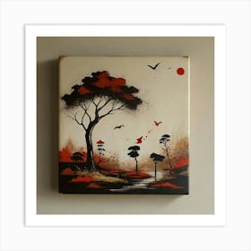 Asian Landscape Painting Art Print