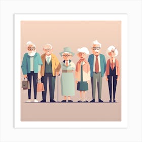 Old People 7 Art Print