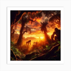 King Kong In The Jungle Art Print