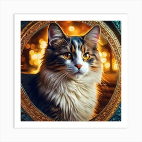 Cat In A Frame Art Print