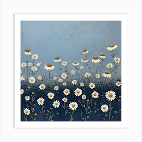 Wild Flowers Field Fairycore Painting 1 Art Print