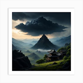 Asian Landscape Painting Art Print