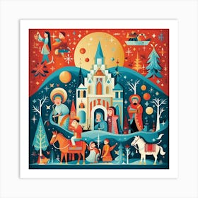 Christmas Nativity 4 Art Print
