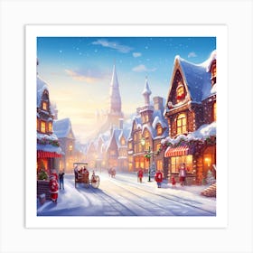 Christmas Village 16 Art Print