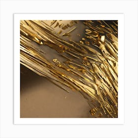 Gold Flakes Art Print